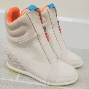 DKNY Christi Zip Wedge Sneakers size 6